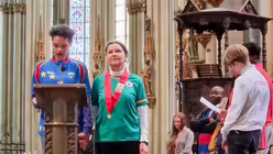 Ökumenischer und mehrsprachigen Gottesdienst zur EM am 15.06.2024 im Kölner Dom. / © Johannes Schröer (DR) Ökumenischer und mehrsprachigen Gottesdienst zur EM am 15.06.2024 im Kölner Dom. / © Johannes Schröer (DR)