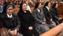 Schwester Theresia (links) und ihre Mitschwestern, die Caritasschwestern von der Liebe Jesu in Düsseldorf. / © Beatrice Tomasetti (DR) Schwester Theresia (links) und ihre Mitschwestern, die Caritasschwestern von der Liebe Jesu in Düsseldorf. / © Beatrice Tomasetti (DR)