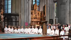 Hochamt mit Erstkommunionfeier am sechsten Sonntag der Osterzeit im Kölner Dom / © Beatrice Tomasetti (DR) Hochamt mit Erstkommunionfeier am sechsten Sonntag der Osterzeit im Kölner Dom / © Beatrice Tomasetti (DR)