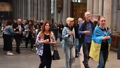 Andacht für Geflüchtete anlässlich der Dreikönigswallfahrt / © Beatrice Tomasetti (DR) Andacht für Geflüchtete anlässlich der Dreikönigswallfahrt / © Beatrice Tomasetti (DR)